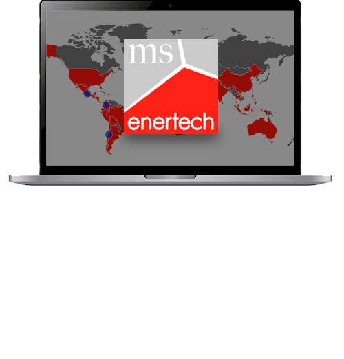 MS Enertech trabaja presencial y telemáticamente en países de todos los continentes del planeta.